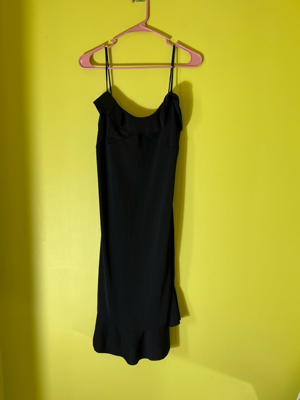 Vintage Y2K black  ECRU Studio ruffle Midi Dress